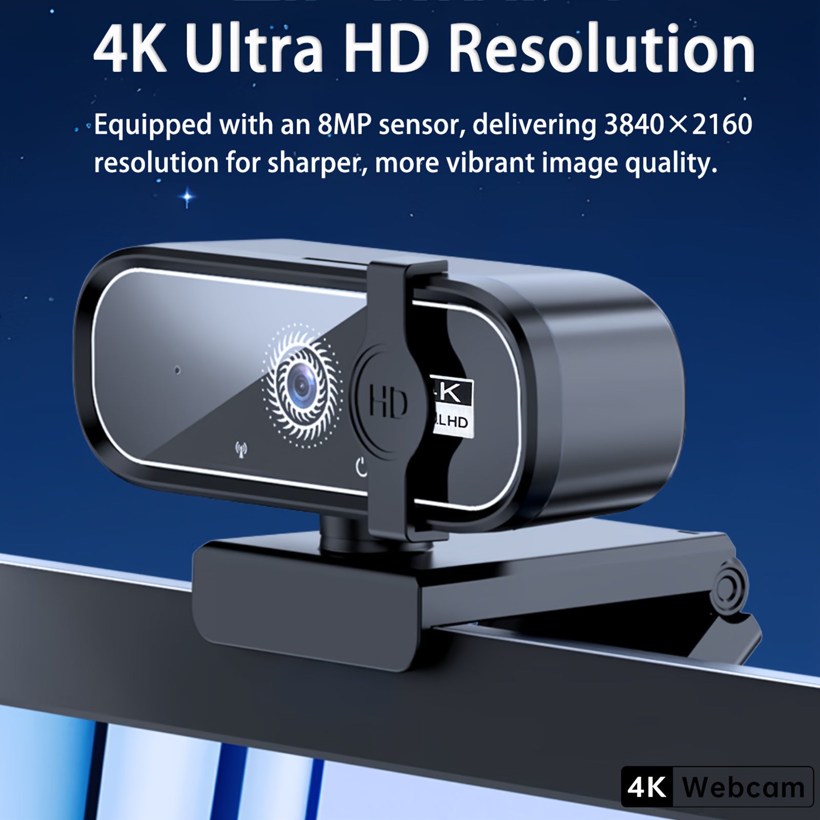 Webcam with Auto-Focus & Privacy (4K Ultra HD USB) - Image 2