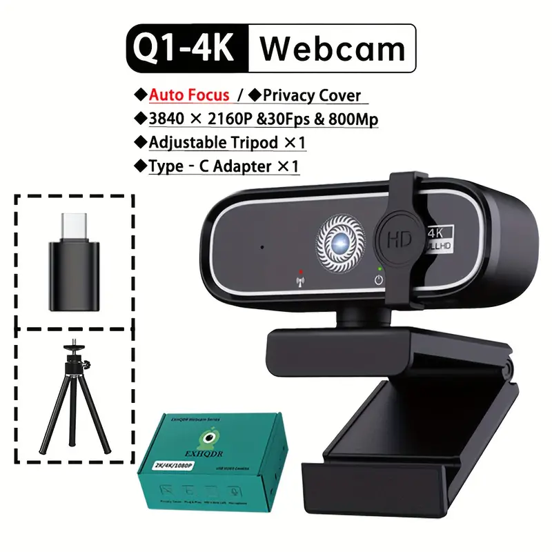 Webcam with Auto-Focus & Privacy (4K Ultra HD USB) - Image 5